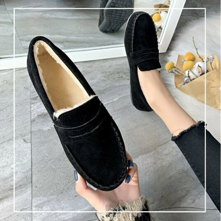 楽天市場 限定sale 1980円get ムートン モカシン レディース ボア ローファー モカシン シューズ モカシン シューズ ローファー もこもこ あったか スリッポン おしゃれ 秋 冬 大きいサイズ シューズ コラボファッション