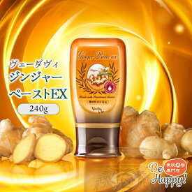 【スーパーセール限定15％OFFクーポンで3489円】ヴェーダヴィ ジンジャーペーストEX 240g [送料無料] vedavie【機能性表示食品】 生姜ペースト 血流 代謝 アップ 無添加 生姜 しょうが サプリ サプリメント ジンジャー はちみつ ショウガオール