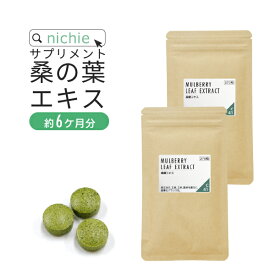 桑の葉粒 サプリ 540粒（約6ヶ月分） 桑の葉青汁 を タブレット に 桑の葉茶 粉末 が苦手な方にも nichie ニチエー #別売詰め替えボトル対応