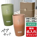＼レビュー特典／ 名入れ サーモス ステンレス タンブラー ペア セット Thermos JDM-421 JDM-341 お揃い グラス 結婚祝い 夫婦 両親 カップル 誕生日 銀婚式 記念品 名前入り おしゃれ ギフト ラッピング nichie ニチエー