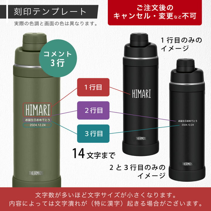 楽天市場】レビュー特典A☆ サーモス FJU-1000 スポーツボトル 水筒 名 