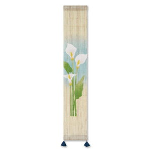 【京都洛柿庵】手描き 手染め 豆タペストリー カラー 夏の飾り 涼しげ 爽やか