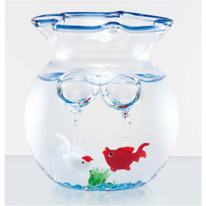 楽天市場 涼しげなガラス製品 小さな青の金魚鉢セット 赤 白夏の飾り お部屋インテリア 父の日ギフト 敬老の日 プレゼント 逸品shopコレコレ
