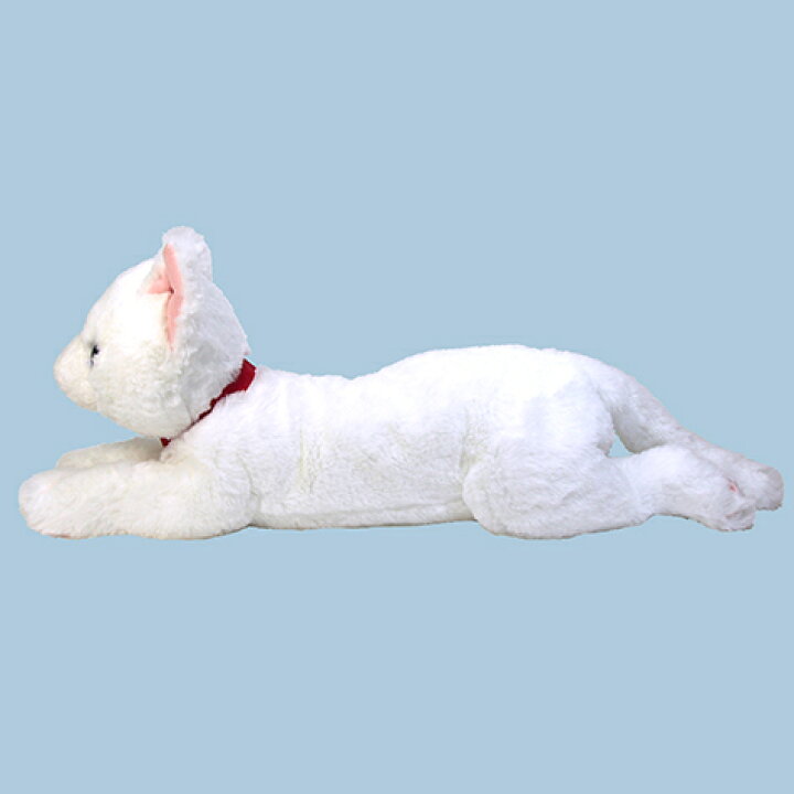 楽天市場 サンレモン ぬいぐるみ ひざねこ オッドアイmサイズ 膝乗せ 猫 キャット 膝ネコ 暖かい 程よい重み 母の日 父の日 敬老の日 プレゼント ギフト 白猫 逸品shopコレコレ