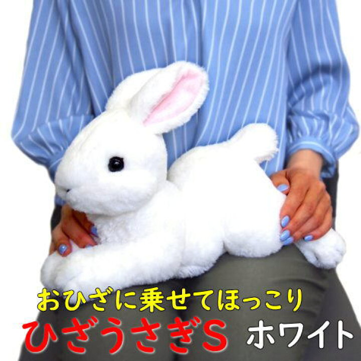 楽天市場 サンレモン ぬいぐるみ ひざうさぎs ホワイト 膝乗せ 暖かい 程よい重み 母の日 父の日 敬老の日 プレゼント ギフト 逸品shopコレコレ