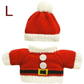 テディベア用クリスマスウェアキャップ＆セーター サンタL
