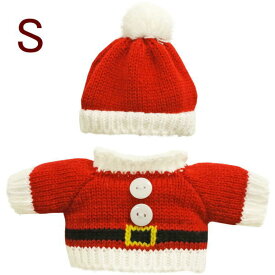 テディベア用クリスマスウェアキャップ＆セーター サンタS