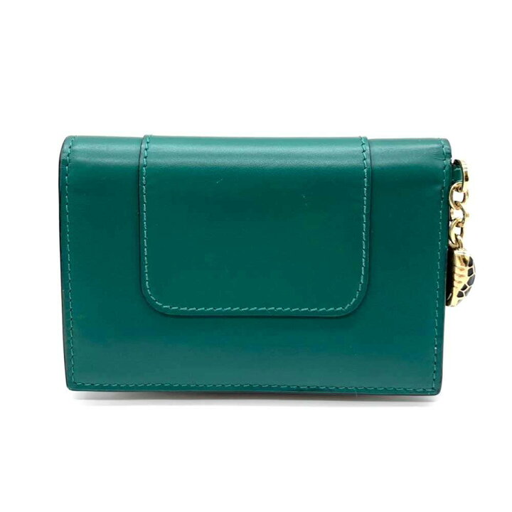 ブルガリ セルペンティ フォーエバー カードケース グリーン 二つ折り  