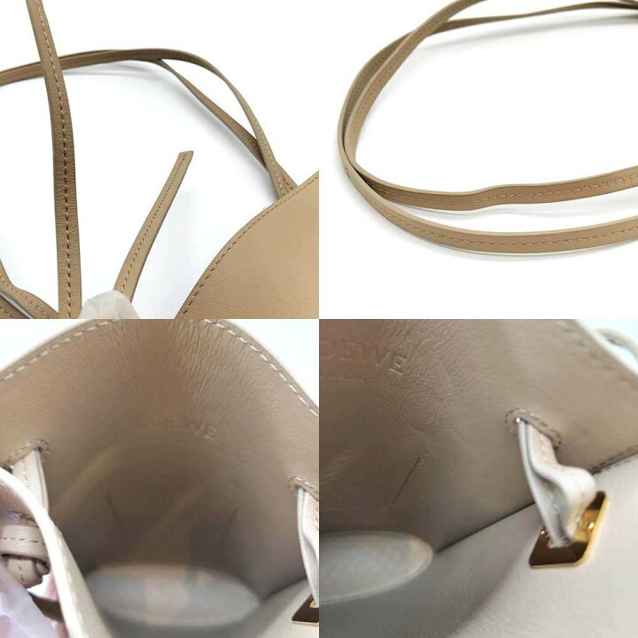 楽天市場】ロエベ ダイスポケット ベージュ ゴールド金具 ミニ 