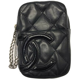 シャネル シガレットケース カンボンライン ブラック レザー ココマーク A26732 CHANEL Bランク 中古