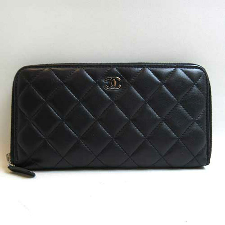 楽天市場】シャネル 財布 長財布 ラウンドファスナー ブラック 黒  