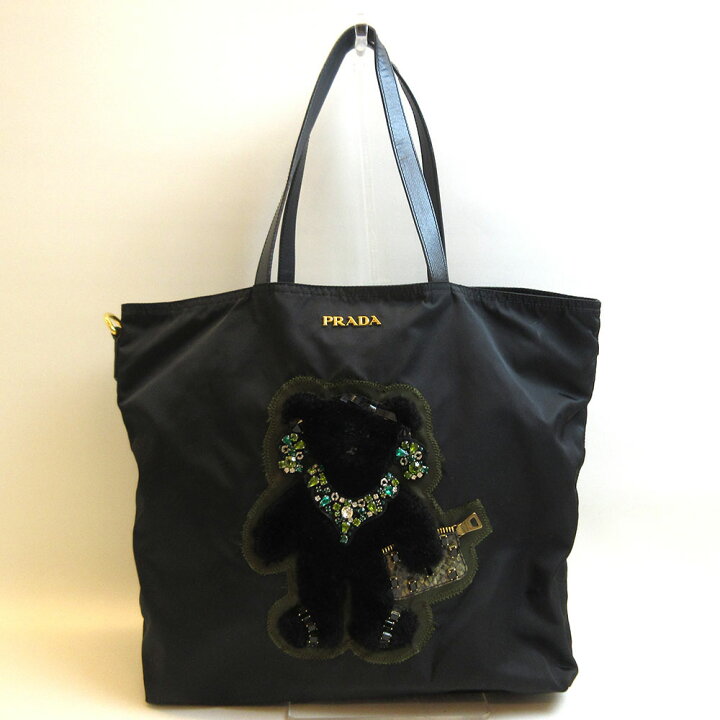 楽天市場】プラダ トートバッグ ブラック 黒 マルチカラー ビジュー  
