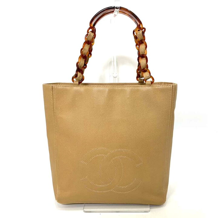 楽天市場】シャネル バッグ べっ甲風 プラチェーン トートバッグ  