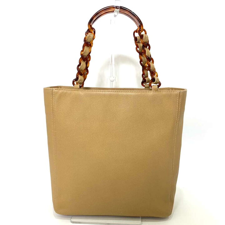 楽天市場】シャネル バッグ べっ甲風 プラチェーン トートバッグ  