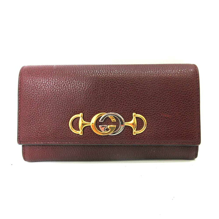 楽天市場】グッチ 財布 ズゥミ コンチネンタルウォレット ボルドー系 