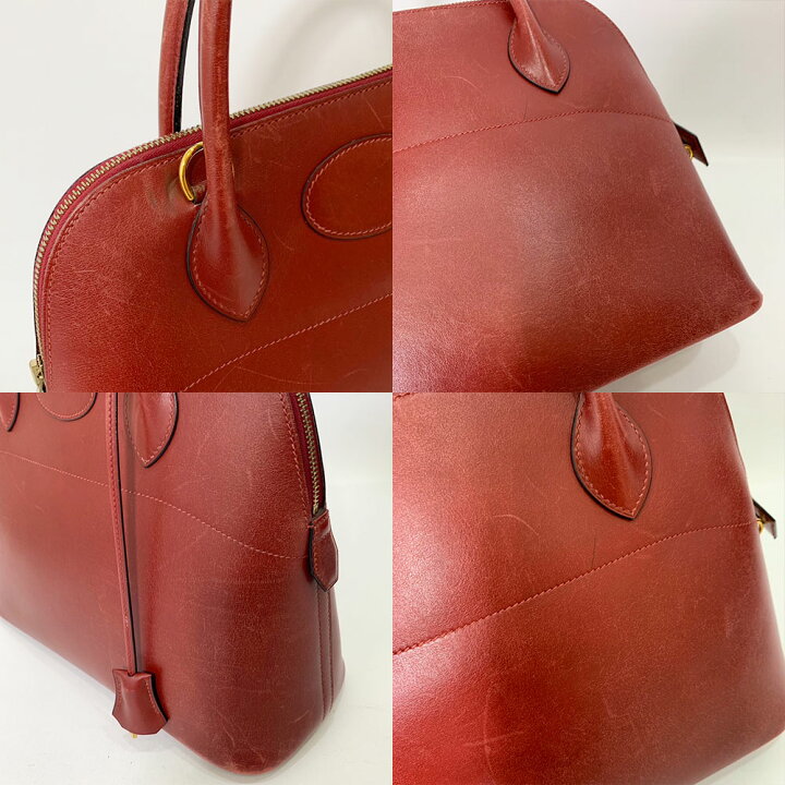 楽天市場】エルメス バッグ ボリード31 ボルドー系 ゴールド金具 