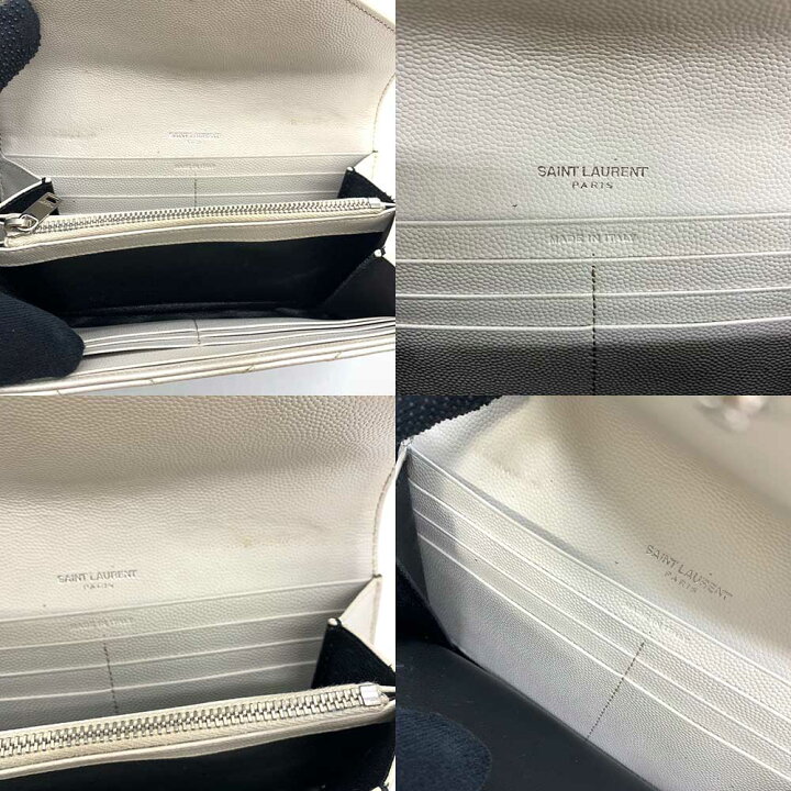 楽天市場】サンローラン 財布 カサンドラ 長財布 アイボリー系  