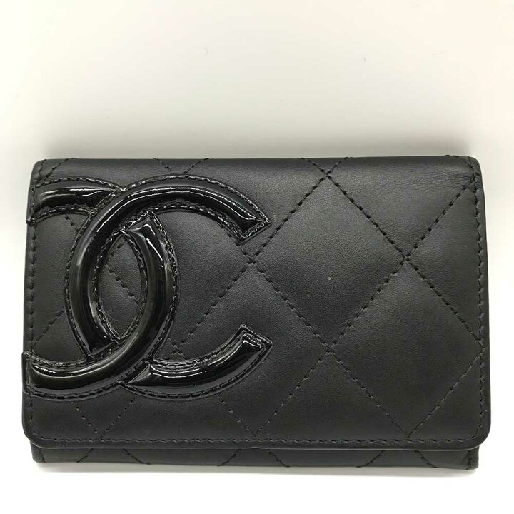 楽天市場】シャネル カンボンライン カードケース ブラック CHANEL  