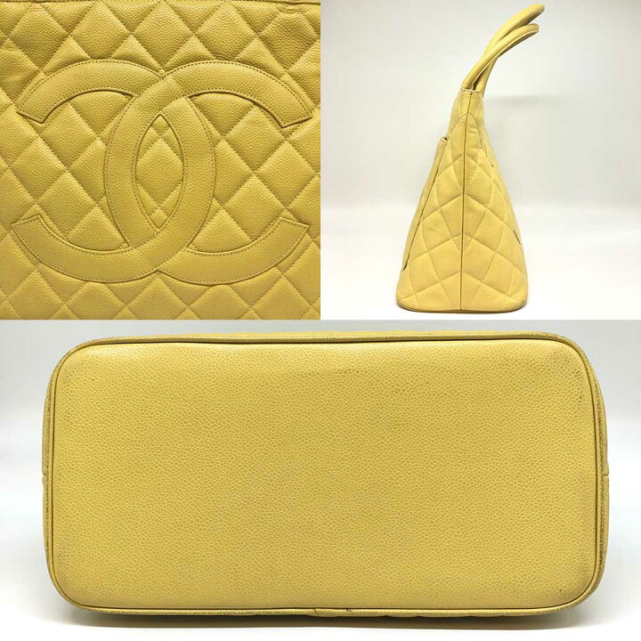 楽天市場】シャネル 復刻トート イエロー ハンドバッグ CHANEL ココ 