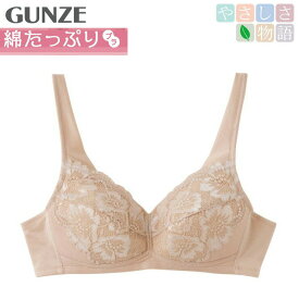 レディース GUNZE ノンワイヤーブラジャー やさしさ物語 綿たっぷり TB1049H 単品 綿混 グンゼ インナー ゆったり 肌着 下着 （04717）