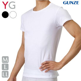 メンズ インナー GUNZE YG 丸首 半袖Tシャツ YV0013N 単品 アンダーシャツ 半袖 クルーネック インナーシャツ 紳士肌着 グンゼ gunze yg (00002)
