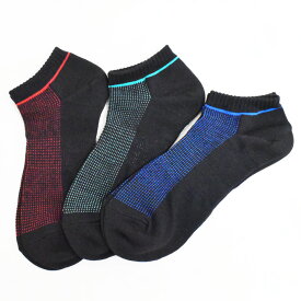 スニーカーソックス メンズ 10倍破れにくい 甲メッシュ編み スニーカー丈 481-218 おまかせ3足組 送料無料 紳士靴下 丈夫 補強 吸水速乾 通気性 メッシュ サマーソックス 抗菌防臭 サポート付き サポートソックス くるぶしソックス 靴下 3足 セット（06634）