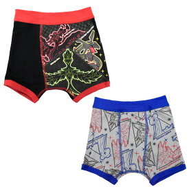 ボクサーパンツ キッズ ポケモン Pokemon 2枚組 35673 35674 前とじ 男の子 キャラクター パンツ ボクサーブリーフ 男児 子供(06837)