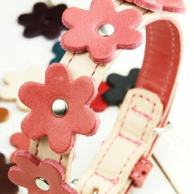 【Flower charm フラワーチャーム】（取付費込） 犬 首輪 フラワー チャーム ★ご注意：首輪・ハーフチョーク・リードとは別売りの取り付けオプションです