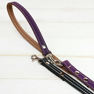 【60/40 ナイロン リード】【全8色】 レッド ピンク イエロー ブルー ブラウン パープル チョコ クリーム 超小型犬 小型犬 リード チワワ トイプードル ダックス シュナウザー ワンタッチ ナイ