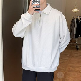 メンズ ハーフジップシャツ ポロシャツ ゴルフウェア 無地 長袖 Tシャツ ゴルフTシャツ ジップシャツ カットソー カジュアル トップス スポーツ ジップアップポロシャツ ZIPポロ ジッパー ユニフォーム イベント ダンス 作業服 作業着 普段着 春 秋