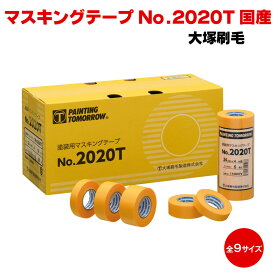 マスキングテープ No.2020T マルテー オリジナル 日本製 塗装用 養生 黄色 小箱