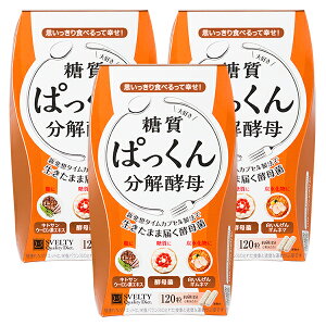【3個セット】スベルティ SVELTY ぱっくん分解酵母 120粒【送料無料】サプリメント サプリ 健康食品 ぱっくん ぱっくん分解 酵母 酵母菌 分解酵母 糖 炭水化物 糖質 パックン パックン分解酵母