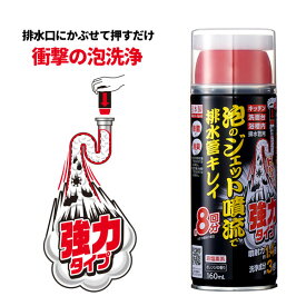 泡のジェット噴流で排水管キレイ 強力タイプ 【内容量 160ml】洗浄 掃除用品 台所 キッチン 洗面台 浴槽 浴室 排水口 排水管 除菌 消臭 洗浄 [掃除][アイメディア][セット組][ポイント2倍]