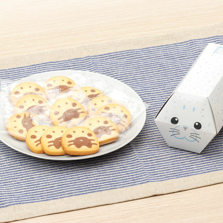 楽天市場 動物クッキー ゴマフアザラシ アイスボックスクッキー 12枚入 カロラータ