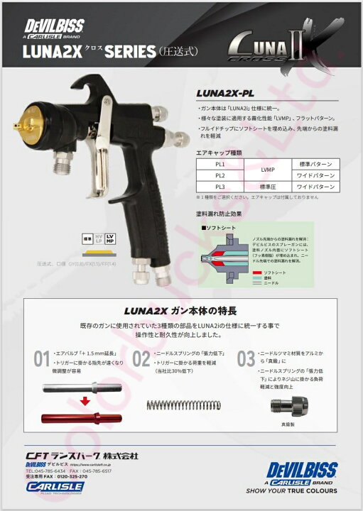 楽天市場】□【LUNA2X-C】Devilbiss デビルビス+【HAV-503-B】手元圧力 