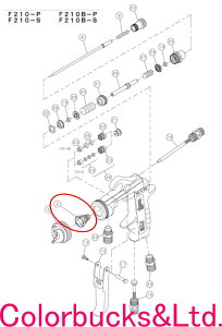 【F210用 No.2 塗料ノズル020】×1個【2.0口径用】パーツ販売明治機械製作所 meiji大型スプレーガン用パーツ販売スプレーガン本体は付属しません。