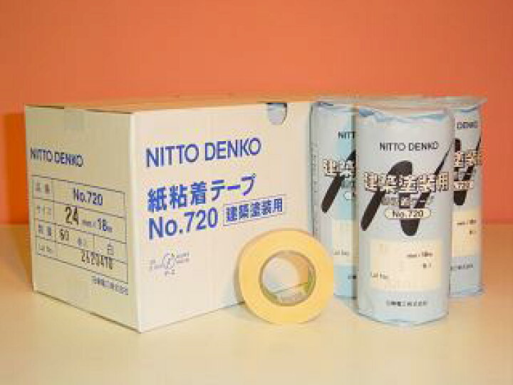 楽天市場】日東建築塗装用720N マスキングテープ 18mm×18ｍ 1箱 : Colorbucks カラーバックス