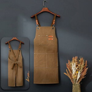 エプロン おしゃれ ワークエプロン ミディアム デニムエプロン カフェエプロン 大きいサイズ かぶるだけ マルチポケット 厚手 丈夫 オシャレ レディ