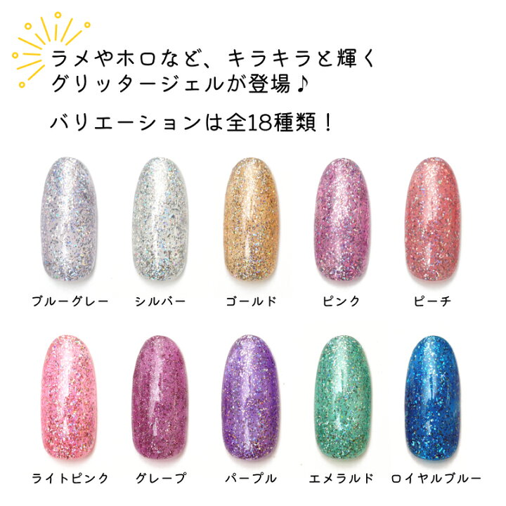 楽天市場】グリッタージェル 7ml ボトルタイプ シャイニージェル ホロ  