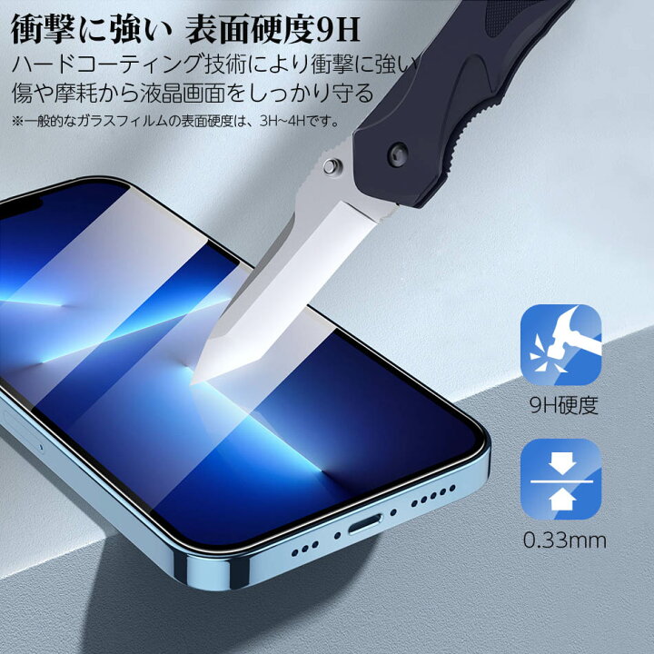 楽天市場】【2枚セット・貼り付けキット付き】iPhone14 フィルム 14Pro 