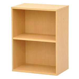 本棚 2段 組み合わせラック プレージ 高さ60cm 幅45cm ( 送料無料 組合せラック 収納 オープンラック シェルフ リビング収納 収納棚 カラボ カラーボックス 絵本収納 コミック収納 木目 ブラウ