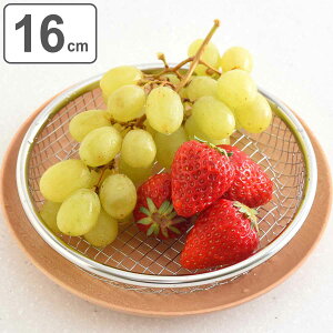 ザル 16cm お皿のざる 逸品物創 ステンレス 日本製 ( ざる 盆ザル 盆ざる 水切りザル 丸ザル 浅型 小さめ 16センチ 盛り付け 水切り 湯切り 油切り 料理 下ごしらえ ) 【3980円以上送料無料】
