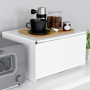 トースターラック ホワイト ( 送料無料 日本製 スチール ブレッドケース レンジ上ラック 家電ラック トースター用ラック トースター台 キッチンラック パンケース パン収納 家電 収納 キッ