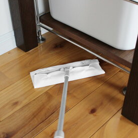 フローリングワイパー 伸縮式 43〜66cm ユースフルシリーズ （ フロアワイパー 床用ワイパー 伸縮 リビング 拭き掃除 床掃除 シンプル 長柄 掃除用品 フローリング用 キッチン 雑巾掛け ） 【3980円以上送料無料】