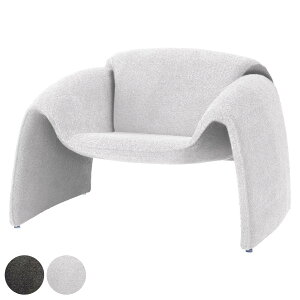 ソファ 1人掛け 幅101cm ブークレ生地 ( ソファー 1人掛けソファ 一人掛け イス 椅子 チェア 完成品 ファブリック 布 ゆったり sofa おしゃれ 脚付き モダン スタイリッシュ リビング )【3980円