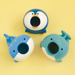 ペンスタンド はらぺこアニマル 水族館 ( ペン立て ペンホルダー 1本 ジンベエザメ イルカ ペンギン かわいい アニマル グッズ 文房具 雑貨 デスク 机 オフィス インテリア 陶器 ) 【3980円