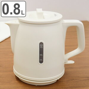 電気ケトル 0.8L キューポット 和モダン ドリテック ( dretec 電気ポット 湯沸しポット 湯沸し器 湯沸かし ポット 0.8リットル LEDランプ付き おしゃれ キッチン家電 キッチン小物 ) 【3980円以