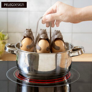 卵ケース Peleg Design エッグベア エッグホルダー ( エッグボイラー ゆで卵器 ホルダー 6個収納 ゆで卵 調理用品 玉子 スタンド 保存 冷蔵庫収納 ゆでたまご おしゃれ かわいい )【3980円以上