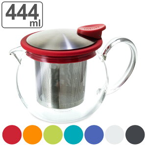 ティーポット 444ml ボラ 耐熱ガラス ( 食洗機対応 電子レンジ対応 紅茶ポット ストレーナー 茶こし ティーサーバー 紅茶 ガラスティーポット おしゃれ お茶用品 ティーウェア 茶器 片手 茶