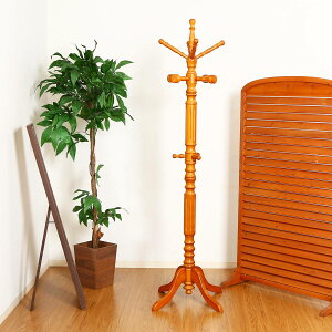 ポールハンガー 木製 イタリアンコートハンガー コートハンガー 小枝 ( コートフック 高さ188.5cm ハンガーラック 天然木 スリム ハンガーポール カバン掛け ポール コートツリー 洋服掛け
